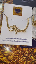 Load and play video in Gallery viewer, Basic Nameplate Necklace and Bracelet Set

