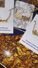 Load and play video in Gallery viewer, Basic Nameplate Necklace and Bracelet Set
